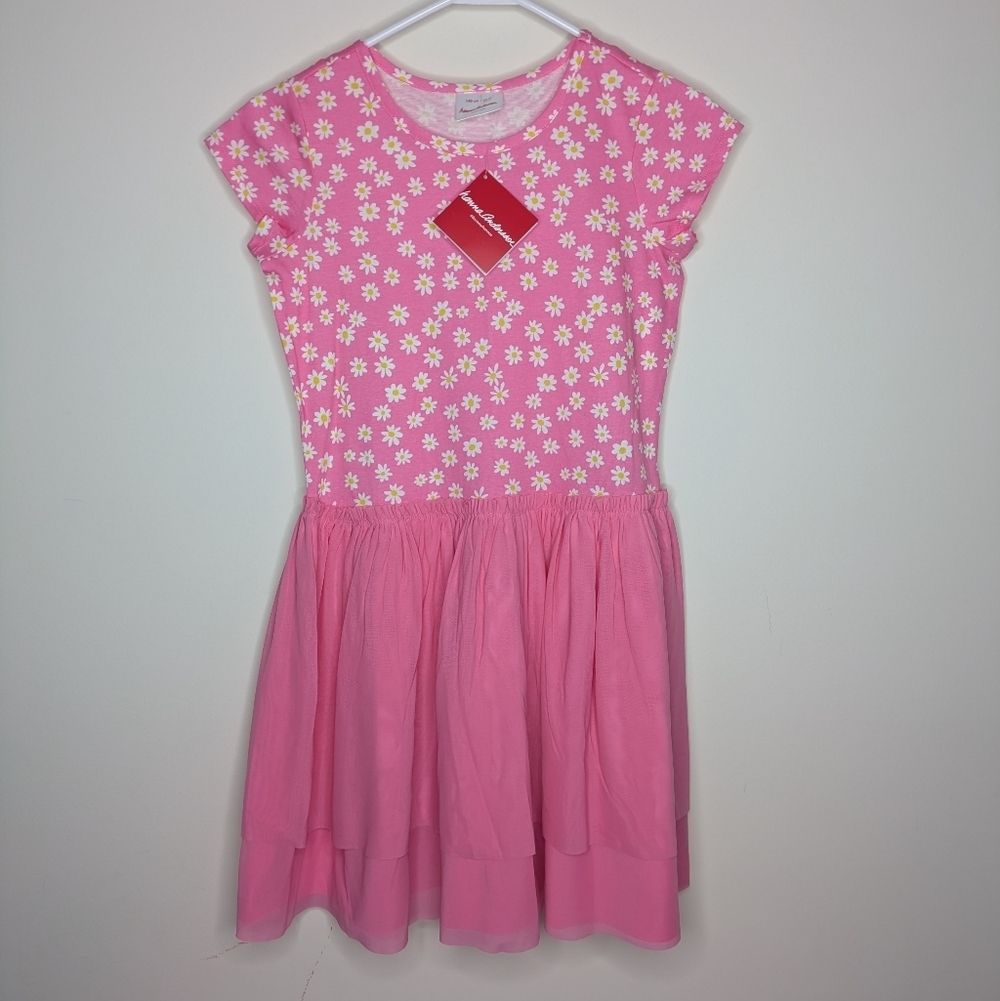 NWT Hanna Andersson Pink Flower Dress 140 10
